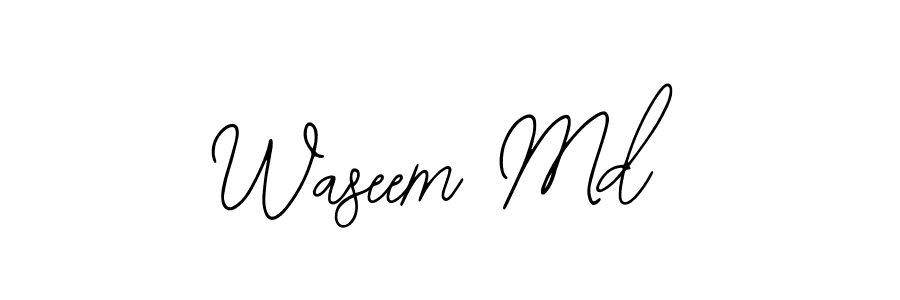 if you are searching for the best signature style for your name Waseem Md. so please give up your signature search. here we have designed multiple signature styles  using Bearetta-2O07w. Waseem Md signature style 12 images and pictures png