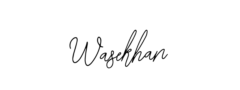 How to make Wasekhan signature? Bearetta-2O07w is a professional autograph style. Create handwritten signature for Wasekhan name. Wasekhan signature style 12 images and pictures png