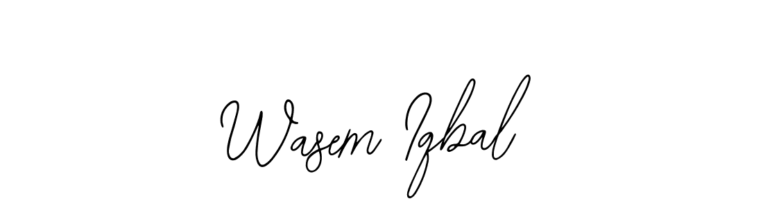 This is the best signature style for the Wasem Iqbal name. Also you like these signature font (Bearetta-2O07w). Mix name signature. Wasem Iqbal signature style 12 images and pictures png