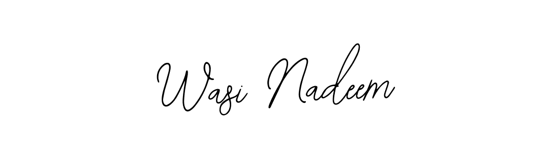 Also we have Wasi Nadeem name is the best signature style. Create professional handwritten signature collection using Bearetta-2O07w autograph style. Wasi Nadeem signature style 12 images and pictures png