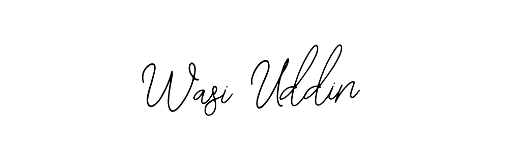 Use a signature maker to create a handwritten signature online. With this signature software, you can design (Bearetta-2O07w) your own signature for name Wasi Uddin. Wasi Uddin signature style 12 images and pictures png