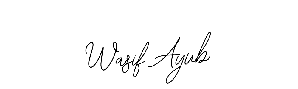 Bearetta-2O07w is a professional signature style that is perfect for those who want to add a touch of class to their signature. It is also a great choice for those who want to make their signature more unique. Get Wasif Ayub name to fancy signature for free. Wasif Ayub signature style 12 images and pictures png