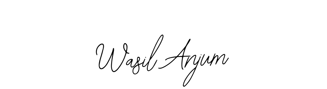Bearetta-2O07w is a professional signature style that is perfect for those who want to add a touch of class to their signature. It is also a great choice for those who want to make their signature more unique. Get Wasil Anjum name to fancy signature for free. Wasil Anjum signature style 12 images and pictures png