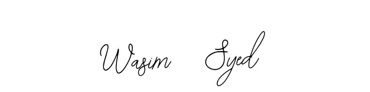 Wasim   Syed stylish signature style. Best Handwritten Sign (Bearetta-2O07w) for my name. Handwritten Signature Collection Ideas for my name Wasim   Syed. Wasim   Syed signature style 12 images and pictures png