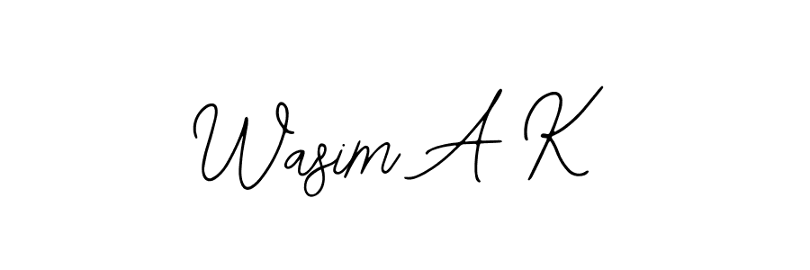 Create a beautiful signature design for name Wasim A K. With this signature (Bearetta-2O07w) fonts, you can make a handwritten signature for free. Wasim A K signature style 12 images and pictures png