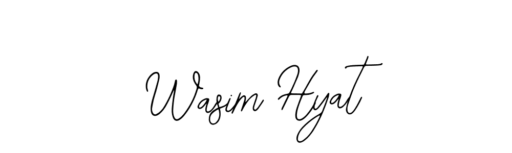 Also we have Wasim Hyat name is the best signature style. Create professional handwritten signature collection using Bearetta-2O07w autograph style. Wasim Hyat signature style 12 images and pictures png