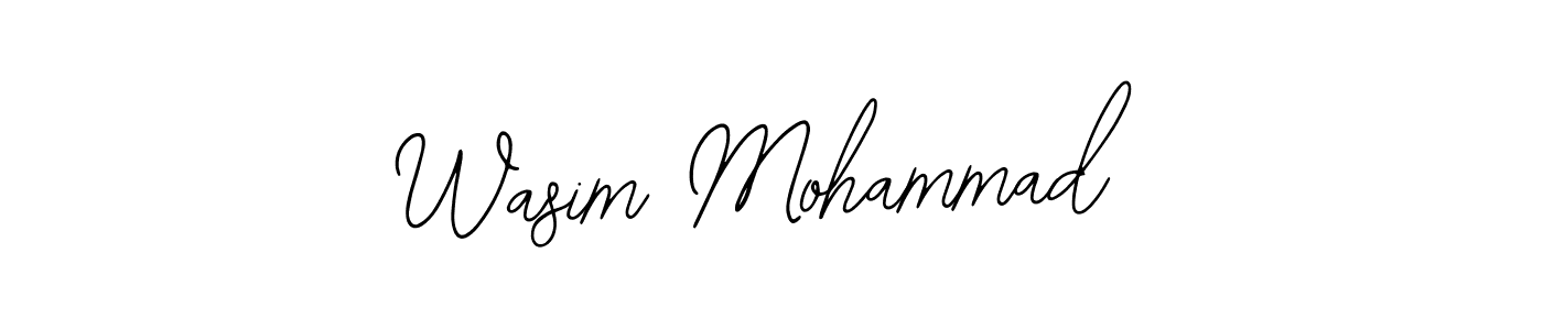 You should practise on your own different ways (Bearetta-2O07w) to write your name (Wasim Mohammad) in signature. don't let someone else do it for you. Wasim Mohammad signature style 12 images and pictures png