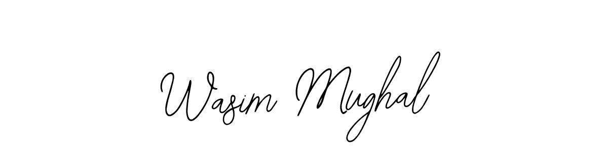 You should practise on your own different ways (Bearetta-2O07w) to write your name (Wasim Mughal) in signature. don't let someone else do it for you. Wasim Mughal signature style 12 images and pictures png