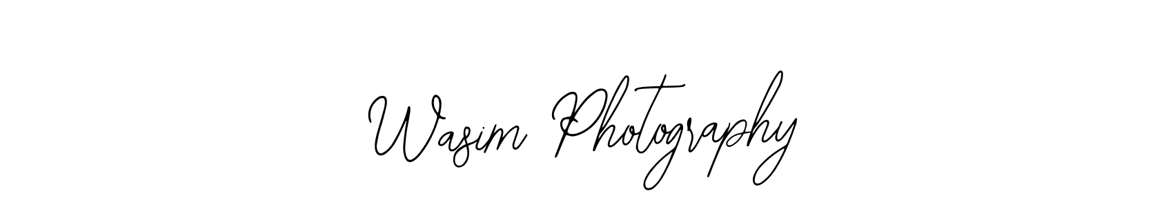 Wasim Photography stylish signature style. Best Handwritten Sign (Bearetta-2O07w) for my name. Handwritten Signature Collection Ideas for my name Wasim Photography. Wasim Photography signature style 12 images and pictures png