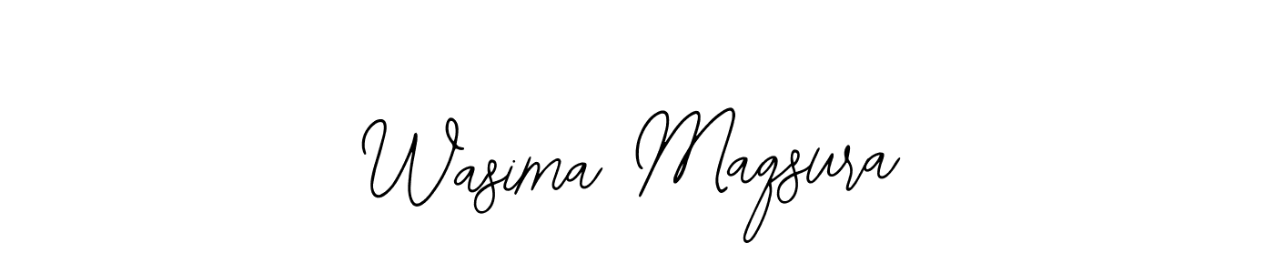 The best way (Bearetta-2O07w) to make a short signature is to pick only two or three words in your name. The name Wasima Maqsura include a total of six letters. For converting this name. Wasima Maqsura signature style 12 images and pictures png