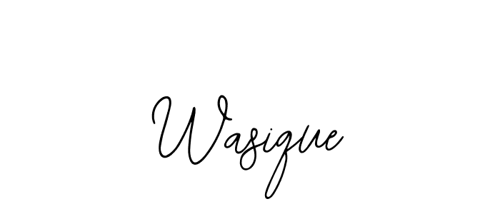 Design your own signature with our free online signature maker. With this signature software, you can create a handwritten (Bearetta-2O07w) signature for name Wasique. Wasique signature style 12 images and pictures png