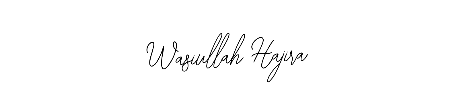 How to make Wasiullah Hajira name signature. Use Bearetta-2O07w style for creating short signs online. This is the latest handwritten sign. Wasiullah Hajira signature style 12 images and pictures png