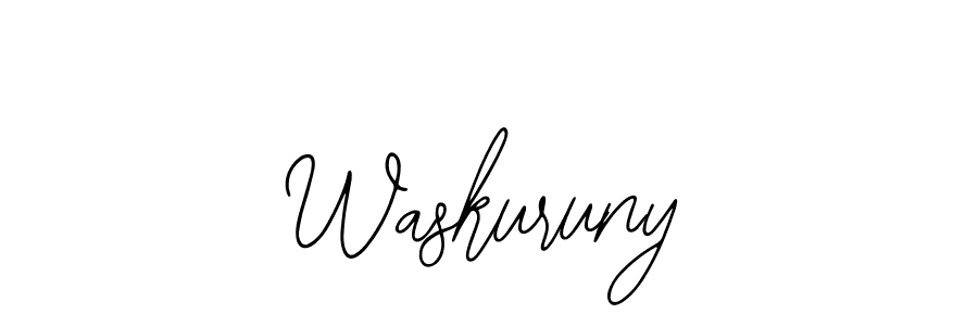 if you are searching for the best signature style for your name Waskuruny. so please give up your signature search. here we have designed multiple signature styles  using Bearetta-2O07w. Waskuruny signature style 12 images and pictures png