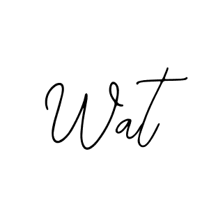 You should practise on your own different ways (Bearetta-2O07w) to write your name (Wat) in signature. don't let someone else do it for you. Wat signature style 12 images and pictures png