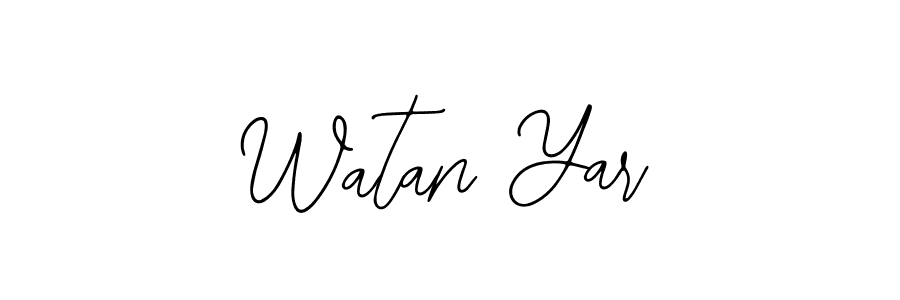 You should practise on your own different ways (Bearetta-2O07w) to write your name (Watan Yar) in signature. don't let someone else do it for you. Watan Yar signature style 12 images and pictures png