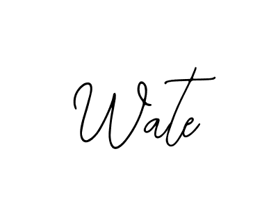 How to make Wate signature? Bearetta-2O07w is a professional autograph style. Create handwritten signature for Wate name. Wate signature style 12 images and pictures png