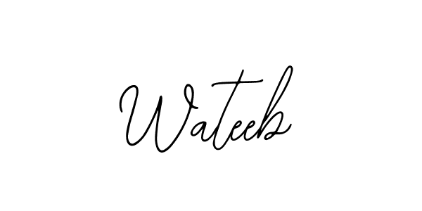 The best way (Bearetta-2O07w) to make a short signature is to pick only two or three words in your name. The name Wateeb include a total of six letters. For converting this name. Wateeb signature style 12 images and pictures png