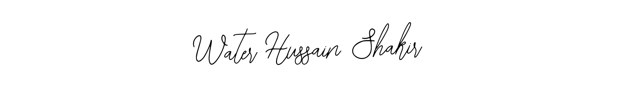 The best way (Bearetta-2O07w) to make a short signature is to pick only two or three words in your name. The name Water Hussain Shakir include a total of six letters. For converting this name. Water Hussain Shakir signature style 12 images and pictures png