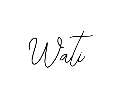 Create a beautiful signature design for name Wati. With this signature (Bearetta-2O07w) fonts, you can make a handwritten signature for free. Wati signature style 12 images and pictures png