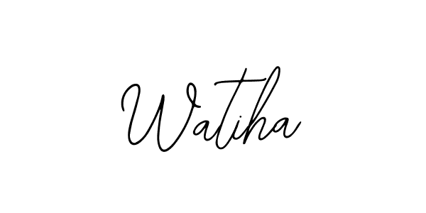 Bearetta-2O07w is a professional signature style that is perfect for those who want to add a touch of class to their signature. It is also a great choice for those who want to make their signature more unique. Get Watiha name to fancy signature for free. Watiha signature style 12 images and pictures png