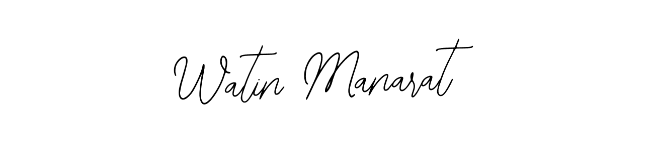 You should practise on your own different ways (Bearetta-2O07w) to write your name (Watin Manarat) in signature. don't let someone else do it for you. Watin Manarat signature style 12 images and pictures png