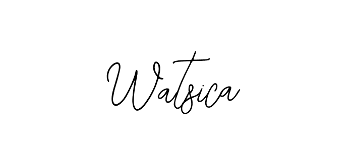 Design your own signature with our free online signature maker. With this signature software, you can create a handwritten (Bearetta-2O07w) signature for name Watsica. Watsica signature style 12 images and pictures png