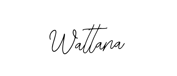 Use a signature maker to create a handwritten signature online. With this signature software, you can design (Bearetta-2O07w) your own signature for name Wattana. Wattana signature style 12 images and pictures png