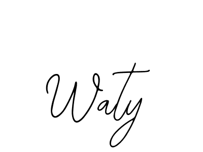 Also You can easily find your signature by using the search form. We will create Waty name handwritten signature images for you free of cost using Bearetta-2O07w sign style. Waty signature style 12 images and pictures png