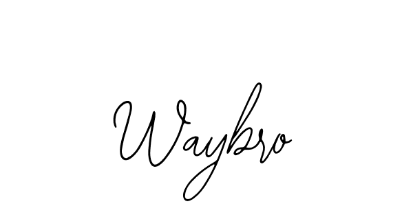 Design your own signature with our free online signature maker. With this signature software, you can create a handwritten (Bearetta-2O07w) signature for name Waybro. Waybro signature style 12 images and pictures png