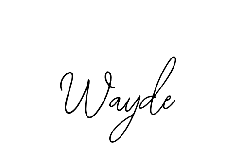 Use a signature maker to create a handwritten signature online. With this signature software, you can design (Bearetta-2O07w) your own signature for name Wayde. Wayde signature style 12 images and pictures png