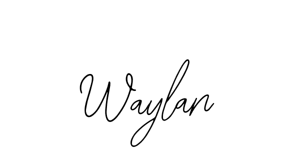 How to make Waylan name signature. Use Bearetta-2O07w style for creating short signs online. This is the latest handwritten sign. Waylan signature style 12 images and pictures png