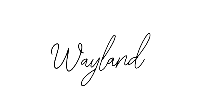 Design your own signature with our free online signature maker. With this signature software, you can create a handwritten (Bearetta-2O07w) signature for name Wayland. Wayland signature style 12 images and pictures png