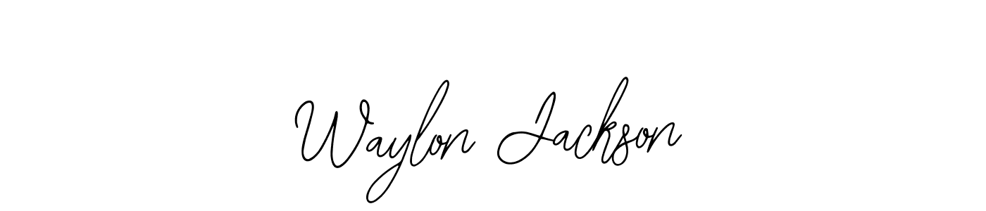 Bearetta-2O07w is a professional signature style that is perfect for those who want to add a touch of class to their signature. It is also a great choice for those who want to make their signature more unique. Get Waylon Jackson name to fancy signature for free. Waylon Jackson signature style 12 images and pictures png