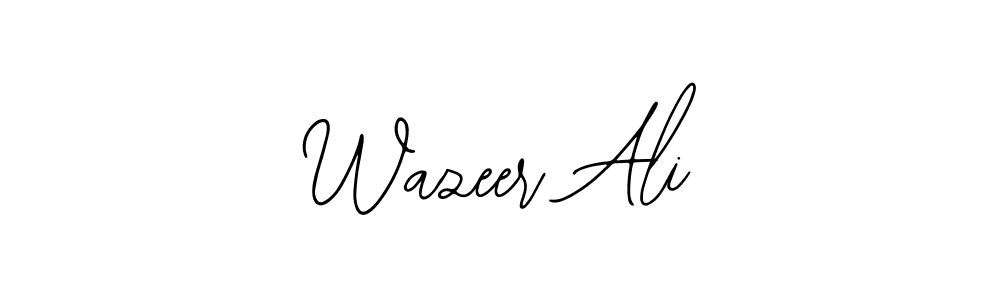 Design your own signature with our free online signature maker. With this signature software, you can create a handwritten (Bearetta-2O07w) signature for name Wazeer Ali. Wazeer Ali signature style 12 images and pictures png