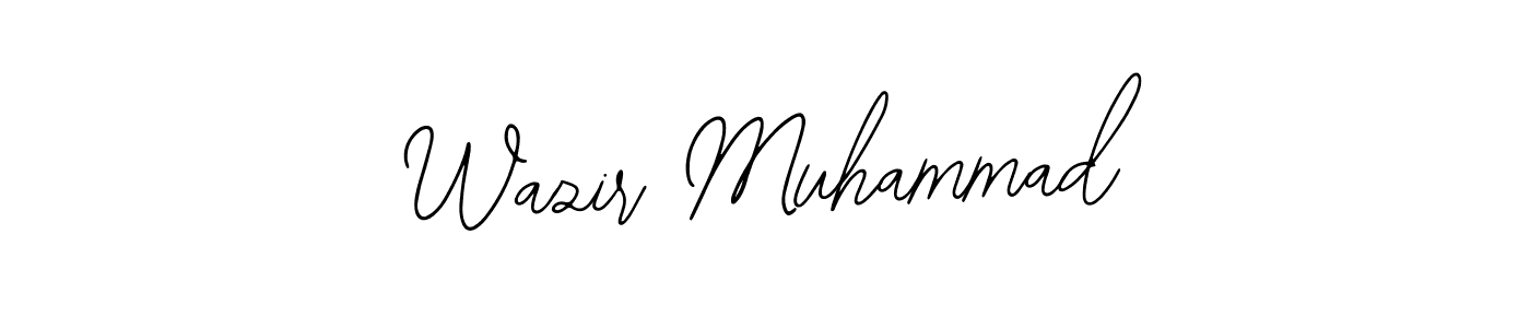 You should practise on your own different ways (Bearetta-2O07w) to write your name (Wazir Muhammad) in signature. don't let someone else do it for you. Wazir Muhammad signature style 12 images and pictures png