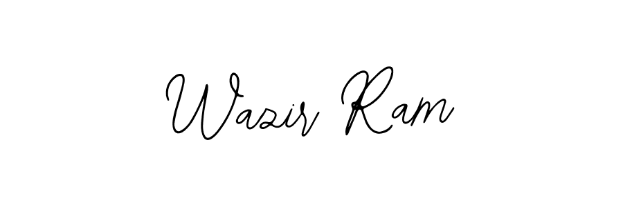Design your own signature with our free online signature maker. With this signature software, you can create a handwritten (Bearetta-2O07w) signature for name Wazir Ram. Wazir Ram signature style 12 images and pictures png