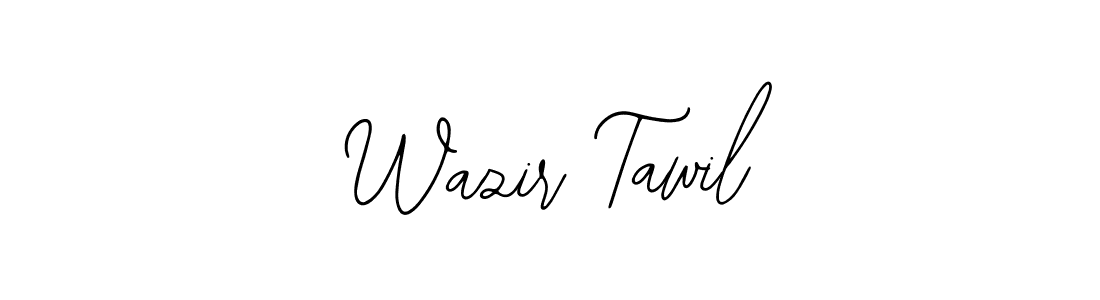 Create a beautiful signature design for name Wazir Tawil. With this signature (Bearetta-2O07w) fonts, you can make a handwritten signature for free. Wazir Tawil signature style 12 images and pictures png