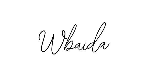 Use a signature maker to create a handwritten signature online. With this signature software, you can design (Bearetta-2O07w) your own signature for name Wbaida. Wbaida signature style 12 images and pictures png