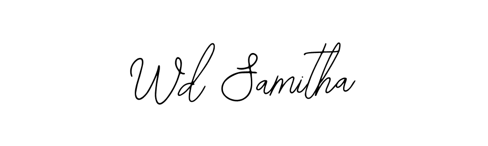 How to make Wd Samitha name signature. Use Bearetta-2O07w style for creating short signs online. This is the latest handwritten sign. Wd Samitha signature style 12 images and pictures png