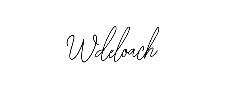 Design your own signature with our free online signature maker. With this signature software, you can create a handwritten (Bearetta-2O07w) signature for name Wdeloach. Wdeloach signature style 12 images and pictures png