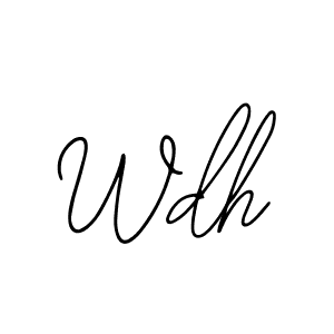 Bearetta-2O07w is a professional signature style that is perfect for those who want to add a touch of class to their signature. It is also a great choice for those who want to make their signature more unique. Get Wdh name to fancy signature for free. Wdh signature style 12 images and pictures png