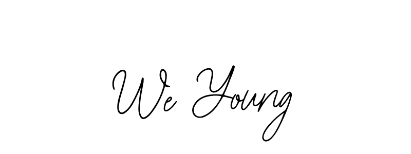 Use a signature maker to create a handwritten signature online. With this signature software, you can design (Bearetta-2O07w) your own signature for name We Young. We Young signature style 12 images and pictures png