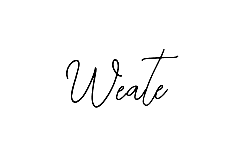 How to make Weate name signature. Use Bearetta-2O07w style for creating short signs online. This is the latest handwritten sign. Weate signature style 12 images and pictures png