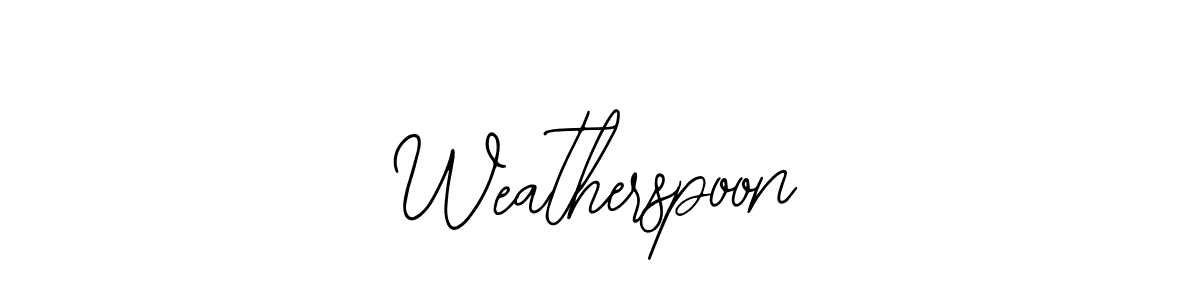 Bearetta-2O07w is a professional signature style that is perfect for those who want to add a touch of class to their signature. It is also a great choice for those who want to make their signature more unique. Get Weatherspoon name to fancy signature for free. Weatherspoon signature style 12 images and pictures png