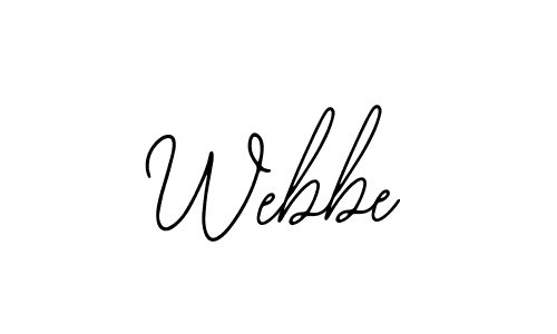 How to make Webbe signature? Bearetta-2O07w is a professional autograph style. Create handwritten signature for Webbe name. Webbe signature style 12 images and pictures png