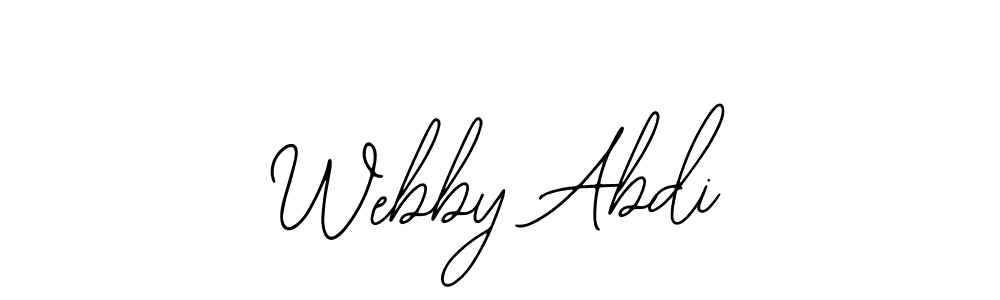 You should practise on your own different ways (Bearetta-2O07w) to write your name (Webby Abdi) in signature. don't let someone else do it for you. Webby Abdi signature style 12 images and pictures png