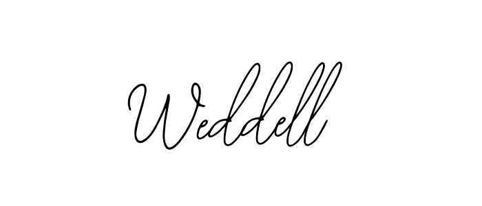 How to make Weddell name signature. Use Bearetta-2O07w style for creating short signs online. This is the latest handwritten sign. Weddell signature style 12 images and pictures png
