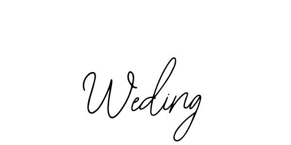 How to make Weding signature? Bearetta-2O07w is a professional autograph style. Create handwritten signature for Weding name. Weding signature style 12 images and pictures png