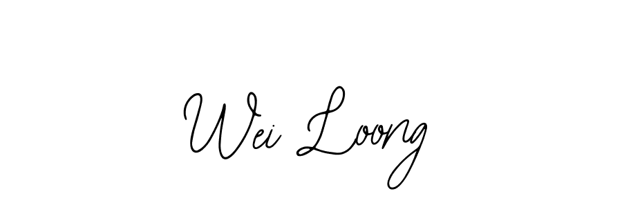 Design your own signature with our free online signature maker. With this signature software, you can create a handwritten (Bearetta-2O07w) signature for name Wei Loong. Wei Loong signature style 12 images and pictures png
