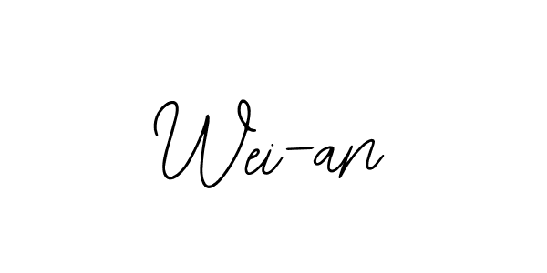 How to make Wei-an name signature. Use Bearetta-2O07w style for creating short signs online. This is the latest handwritten sign. Wei-an signature style 12 images and pictures png